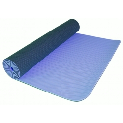 Yoga mat dvouvrstvá TPE modrá